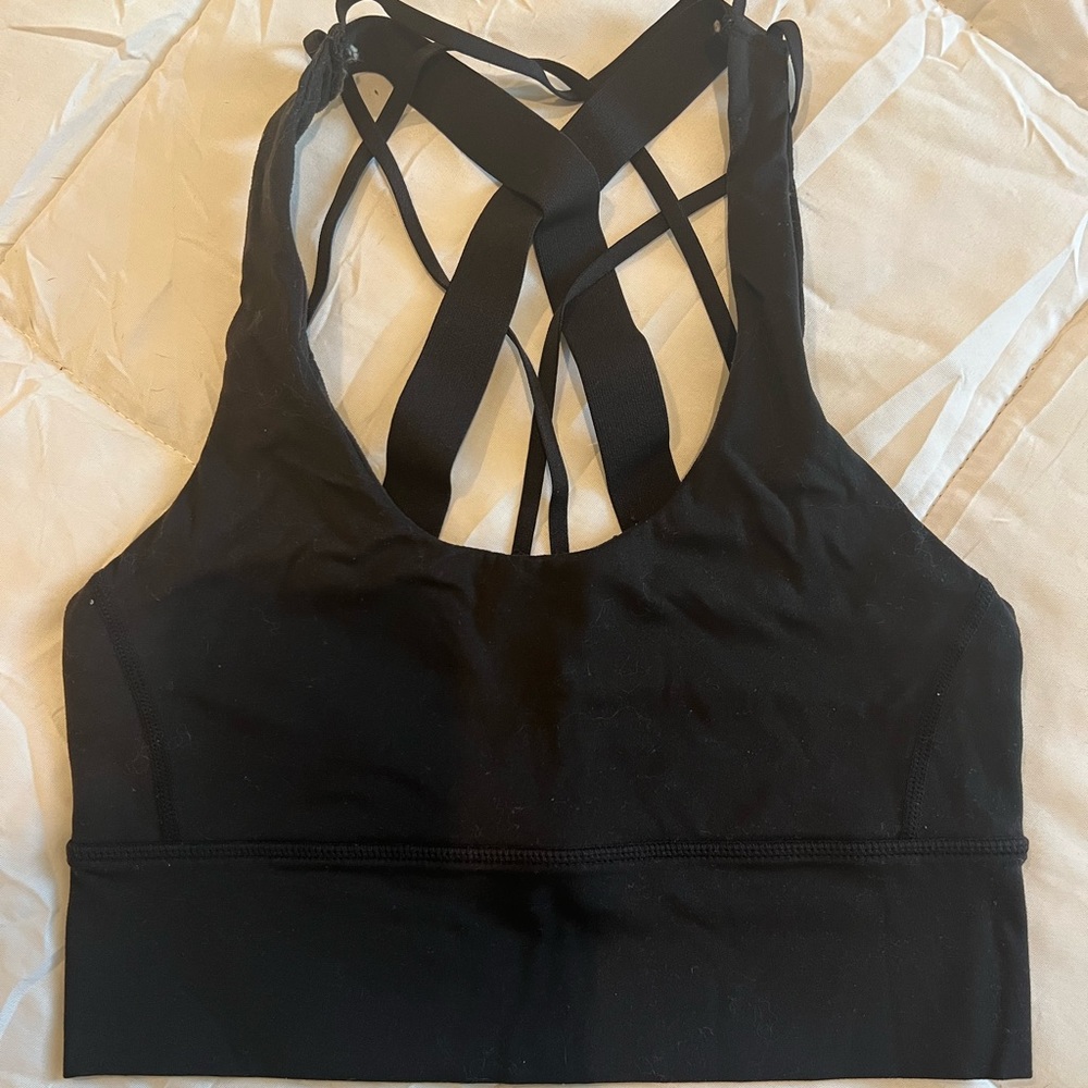 Balance athletica black cross cross bra, no pads